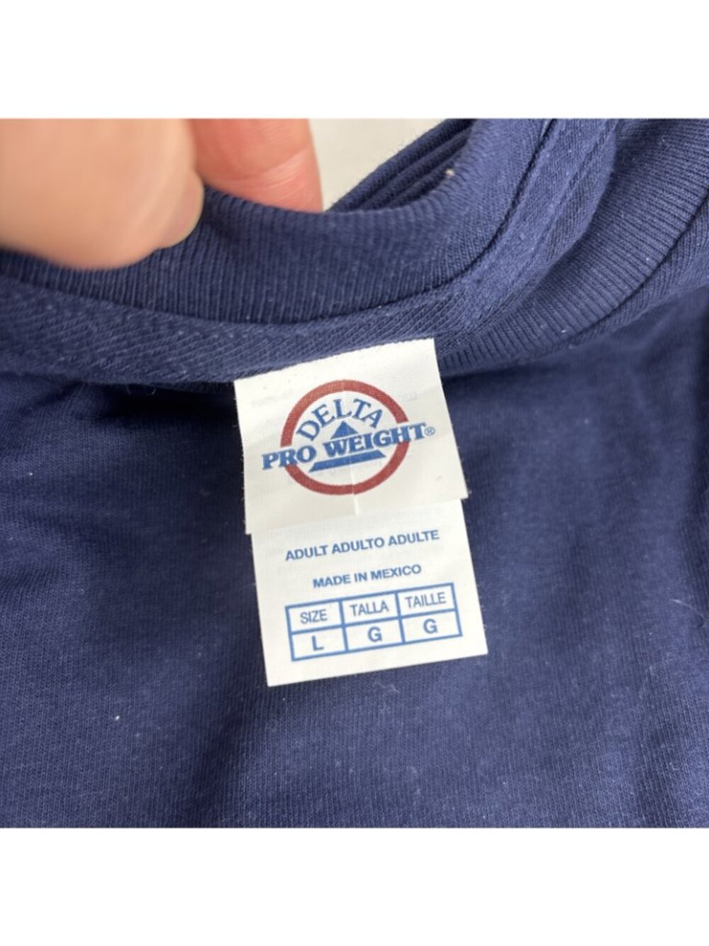Vintage New York Dark Blue T Shirt Size Lg Delta Pro Weight - Picture 2 of 2